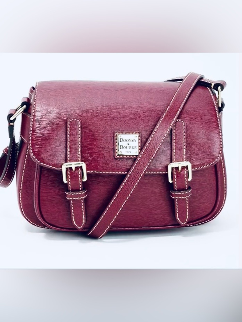 Dooney & Bourke Burgundy Cranberry Safari Small Crossbody Bag EUC